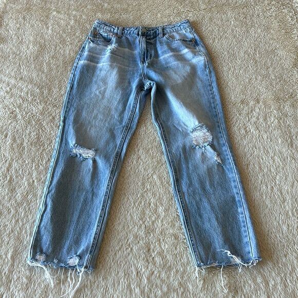 No Boundries deatressed jeans size 5 - Picture 3 of 16